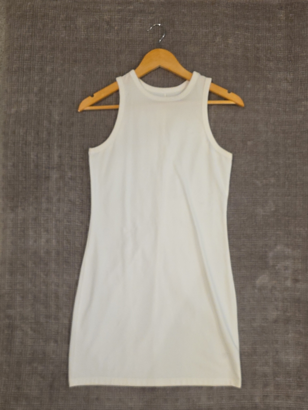 White Ribbed Tank Top